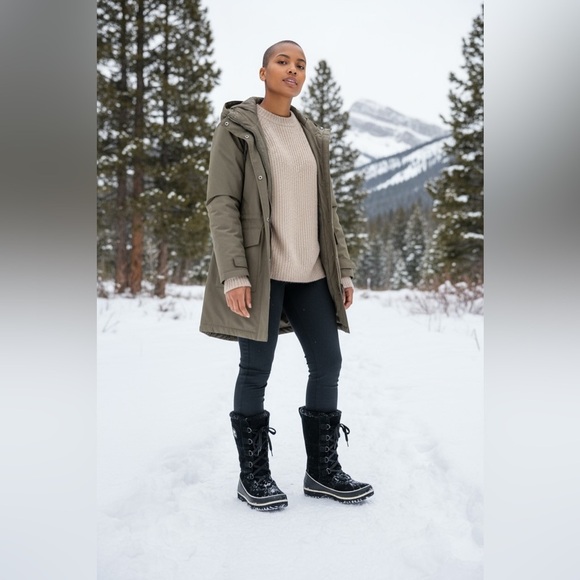 Sorel Joan of Arctic Tall Black Suede Waterproof Winter Snow Boots Womens Size 8 - Picture 10 of 10